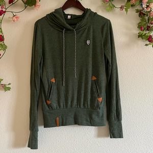 Ge Rui Si Green Lightweight women's hoodie Sweatshirt
